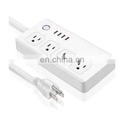 Wholesale Surge Protector Voice Control Extension Power Line Smart Plug WiFi Wall Socket UK