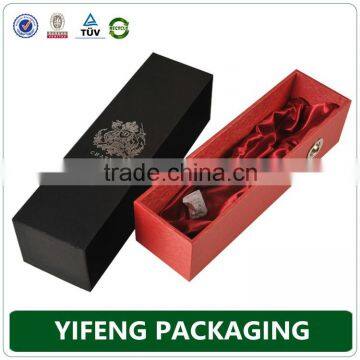 Custom logo Single leatherette display cardboard paper gift wine box