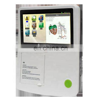 High Quality Cardiac Electrocardiograph 3 6 12 Channel ECG Machine for hospital use