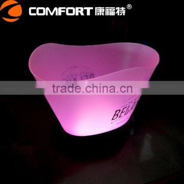 Customized logo led illuminated ice bucket 12L