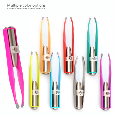 LED Light Stainless Steel Eyebrow Tweezers for Men and Women Personal Beauty Care photo-2