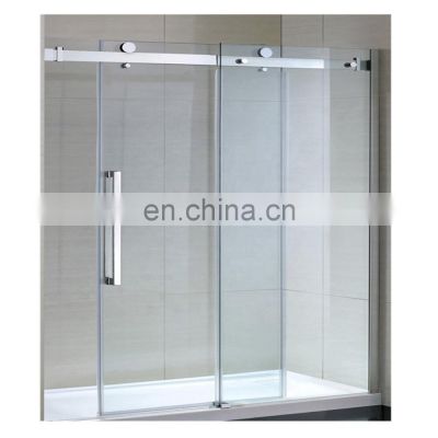 Customized Wholesale 304SS Frame Tempered Glass Sliding Shower Door