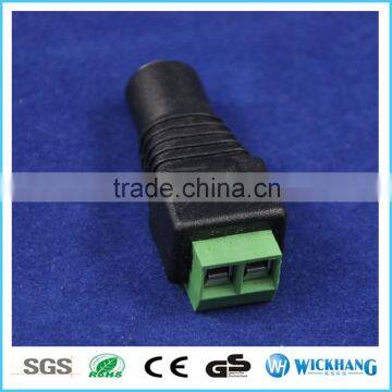 5.5mm x 2.1mm DC Power Female Jack to 2 Conductor Screw Down Connector for LED Light Controller
