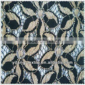 Embroidered lace fabric