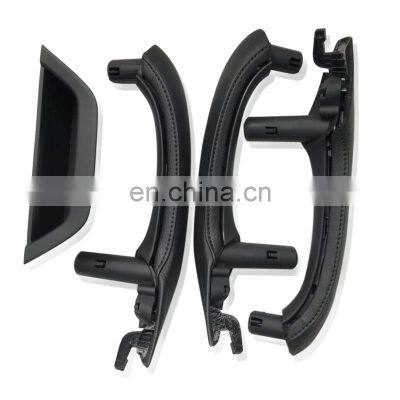 LHD RHD Interior Door Handle With Leather Cover Assembly Full Set for BMW X3 X4 F25 F26 51417250307  51417250306