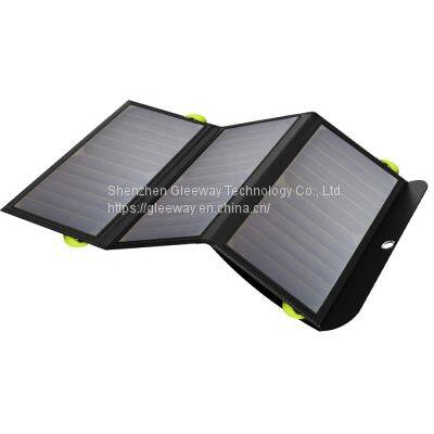 25W Solar Panel With 3 USB Ports Waterproof Foldable Camping Travel Charger photo-3