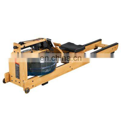 Intelligent water resistance wood rowing machine Domestic folding  commercial exercise rameur fitness equipment