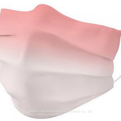 3 Ply Type I Medical Disposable Mask (Red Gradient) CE marked and meets the requirements of EN14683:2019 Type I