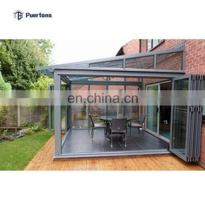 Aluminum Prefabricated Conservatory Glass House For Sell Customized Sunroom