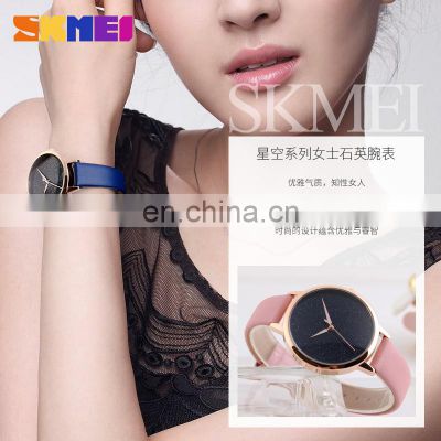 9141 bracelet watches women armbandsur quartz watch sr626sw skmei women leather fashion wristwatch