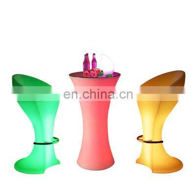 Table and Chairs for Restaurant and Bars Home Bar Outdoors LED Cocktail Table Living Room Furniture Chair LED Bar Tables