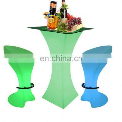 commercial New magic lounge RGB colorfRohs shinning led furniture bistro table with led lights