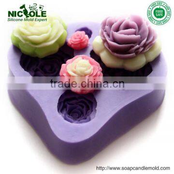 3D Silicone Candy Fondant High Quality Veined Cake Decoration Flower Silicone Molds