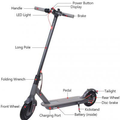 CHNAESCOOTERS.COM 8.5INCH 6.6AH BATTERY DRIVE LIFE 15-20KMS ELECTRIC SCOOTERS CHINA OEM FACTORY E SCOOTERS