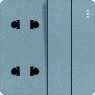 Grey Color 2gang 1way Wall Switch With Led Indicator photo-3