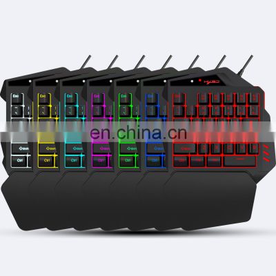 Set game one-handed keyboard RGB light-emitting keyboard built-in converter supports PS3 PS4 game console spot