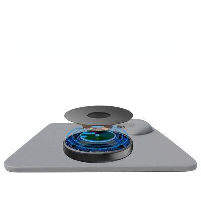 Wireless Charging Mouse Pad & Wrist Strap 5W Fast Charging Desk Mat With PU Leather Compatible With 10W & 15W Output Power Phone