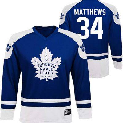 Auston Matthews Toronto Maple Leafs Kids 4-7 Blue Long Sleeve Jersey