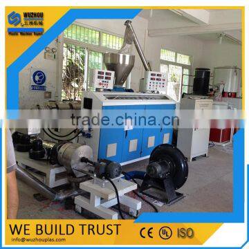 double screw hot cutting pvc granulating making machine