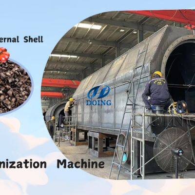 Palm kernel Shell Carbonization Machine For Charcoal