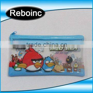 PVC round zipper pencil bag