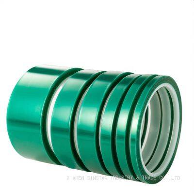 Hot Sale Good Quality Green High Temperature Masking Silicone Tape Pet Polyester Tape photo-4