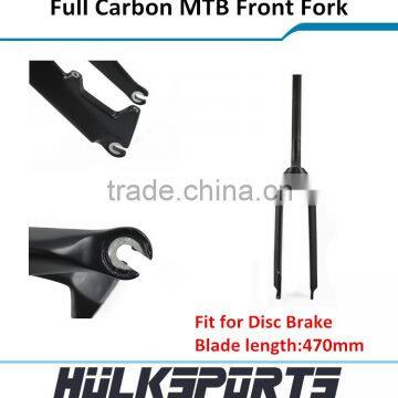 26er mountain bicycle carbon fork stanchion full carbon mtb bike fork with Axle-through dropout system
