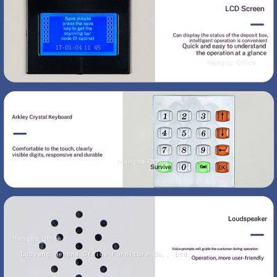 HN-Q3Electronic Luggage Locker for Quebec Transportation Hub, With Infrared Barcode Scanner& Voice Prompt, Easy Operation, Custom Interior Space Size photo-3