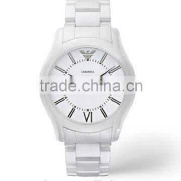 Super Slim Analog Quartz White Ceramic Mens Watch AR1442