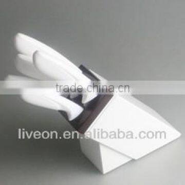 2014 Lifestyle LIVEON 5 pcs Titanium Knife Set with Wood Block