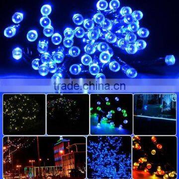 Hot Selling 22m 200 LED Solar Fairy String Lights for Outdoor, Gardens, Homes, Christmas Party Blue