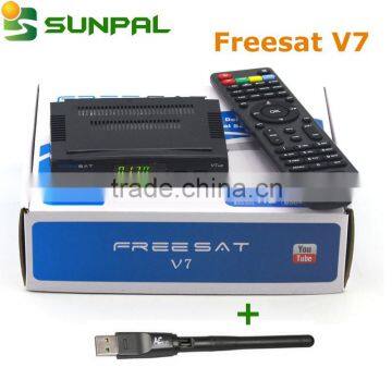 Freesat V7 HD Satellite Receiver Full 1080P witi USB WiFi DVB-S2 HD Support power set top box                        
                                                Quality Choice