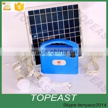 10W Solar Charging DC USB Phone Panel Kit Led light Fan Power System