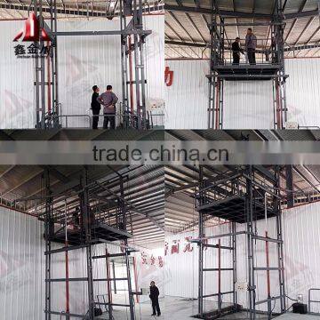 Hydraulic Warehouse Guiderail Goods Platform Lift With Competitive Price