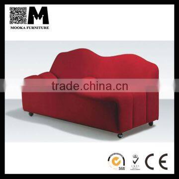 red impressive wave shape sofa bed