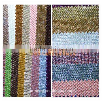 Metallic bonding knit fabric with PU base
