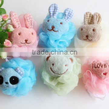 Coral Fleece Animal Bath Ball for body