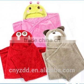 Hooded Animal Blanket for children/Animal Fleece Blanket with Hooded