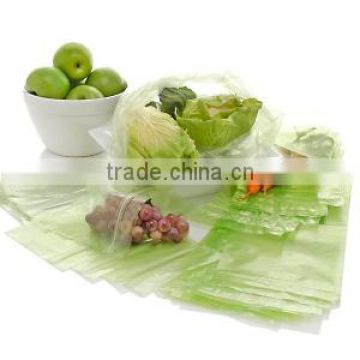 Fresh vegetables plastic bags clear