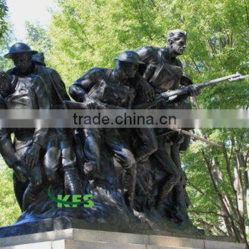 Bronze 107th Infantry Memorial statues