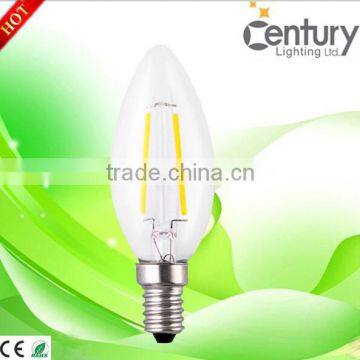 Hot decoration LED candle light dimmable 4w e12 e14 220v led filament bulbs 2w led candle lights