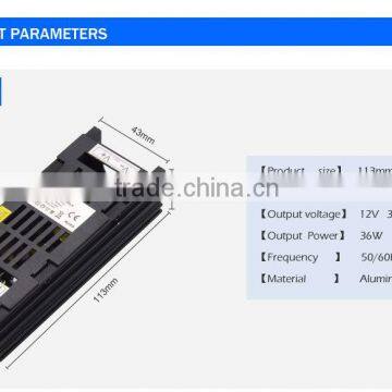 3A 12V DC 36W Power Supply LED Driver Adapter Transformer Switch For Led Strip Lighting 3528 5050 LED Ribbon With CE ROHS FCC photo-6