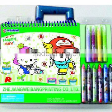 colorful crayons Children painting book