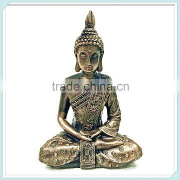 Thai Meditating Resin Sitting Buddha Statue