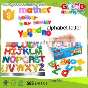 2016 Promotional Colorful Wooden Alphabet Toy Kids Preschool Educational Letter Game Magnetic Alphabet Letter for Children                        
                                                Quality Choice
                                             