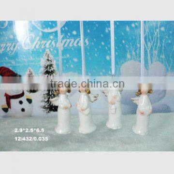Gift sets white painted small ceramic ornaments