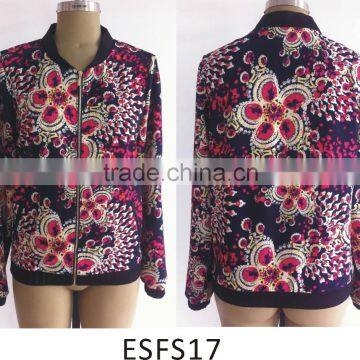 Ladies new design printed high quality jacket