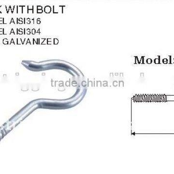 New China Products For Sale Stainless Steel Aisi 316 304 Swing Hook Screw Hardware Carabiner Manufacture photo-4