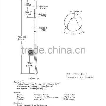 SP1-031170-F01 information and communication technology testing probe needle or printed ciecuit board testing pin