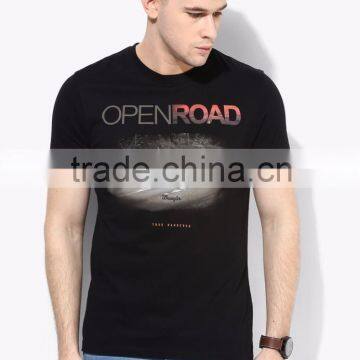 Black Customized Design screen printed T-shirts